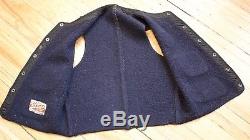 Vtg 1940's Browns Beach Jacket Salt & Pepper Workwear Vest Sz 40