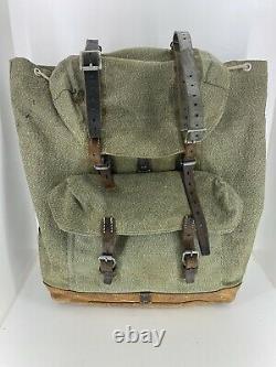 Vtg 1959 Swiss Army Salt Pepper Military Backpack Rucksack Plce