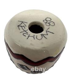 Vtg 1988 Salt & Pepper Shakers Skeletons Sugar Skulls Dice Ketchum Artist Signed