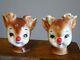 Vtg Lefton Rudolph The Red Nosed Reindeer Salt Pepper Shakers Deer Kitsch 4370