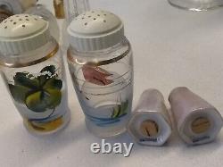 Vtg Lot Of Mini Salt/pepper Shakers 24 Matching Pairs! Bird, Pig, Waterford Crysta