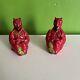 Vtg MCM Chalkware Red Devil Figural Salt & Pepper Shakers set