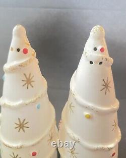 Vtg Napco Christmas Tree Salt & Pepper Shakers 5 1/2 Japan
