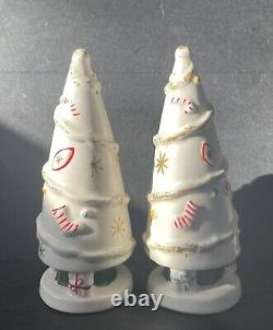 Vtg Napco Christmas Tree Salt & Pepper Shakers 5 1/2 Japan