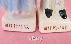WEST POINT ACADEMY CADET & LADY KISSING & SALUTING Salt and Pepper Shakers