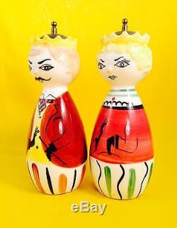 WOW! King and Queen Vintage Salt and Pepper Shakers Royals English England Rare