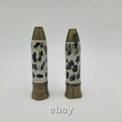 WWII Trench Art Salt And Pepper Set Eastern Theater USMC Attributed