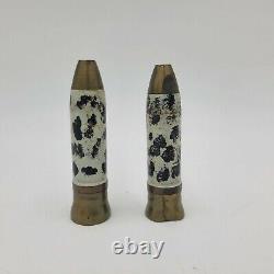 WWII Trench Art Salt And Pepper Set Eastern Theater USMC Attributed