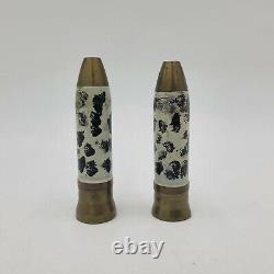 WWII Trench Art Salt And Pepper Set Eastern Theater USMC Attributed