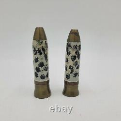 WWII Trench Art Salt And Pepper Set Eastern Theater USMC Attributed
