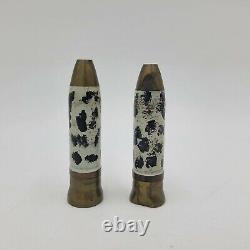 WWII Trench Art Salt And Pepper Set Eastern Theater USMC Attributed