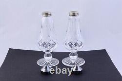 Waterford Crystal Lismore Footed Salt And Pepper Shakers Mint