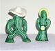 Western Cowboy Cactus People Anthropomorphic Salt & Pepper Shakers Figurines