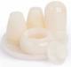 White Onyx Salt and Pepper Set with Tray, 5 Pieces