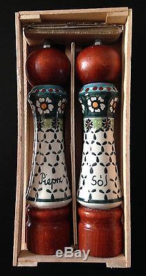 Wooden Ceramic Set for Spices Salt and Pepper GRINDER MILL Type 4